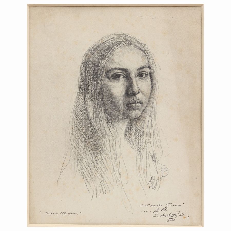 Silvestro Pistolesi - Ragazza Messicana - Studio di Ritratto per Composizione