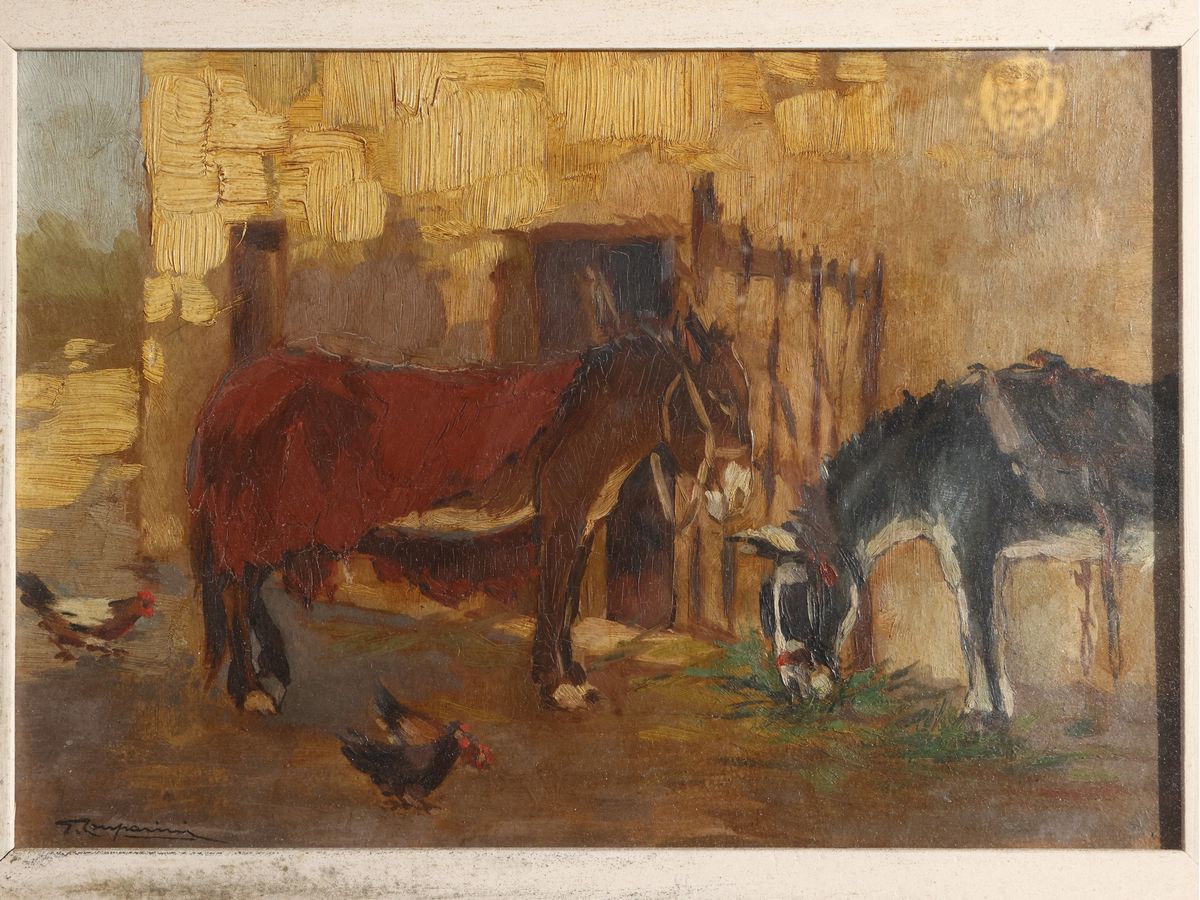 Giuseppe Comparini - Sorcio di Aia con Ciuchini e Galline