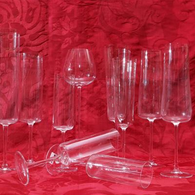 Assortimento di Bicchieri in Cristallo