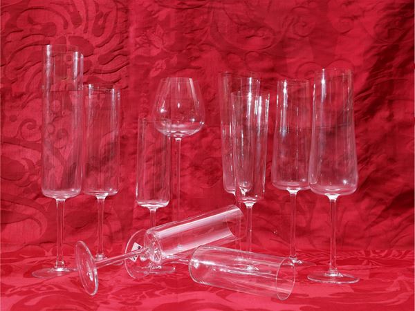 Assortment of crystal glasses
