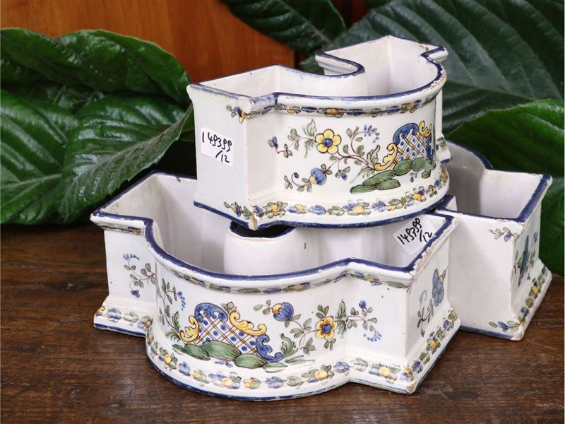 Lotto di Accessori in Ceramica per Comporre dei Centrotavola
