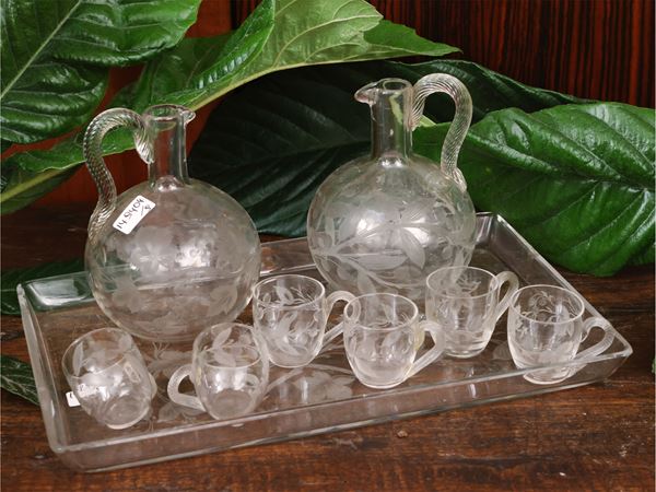 Set da degustazione per distillati in cristallo molato