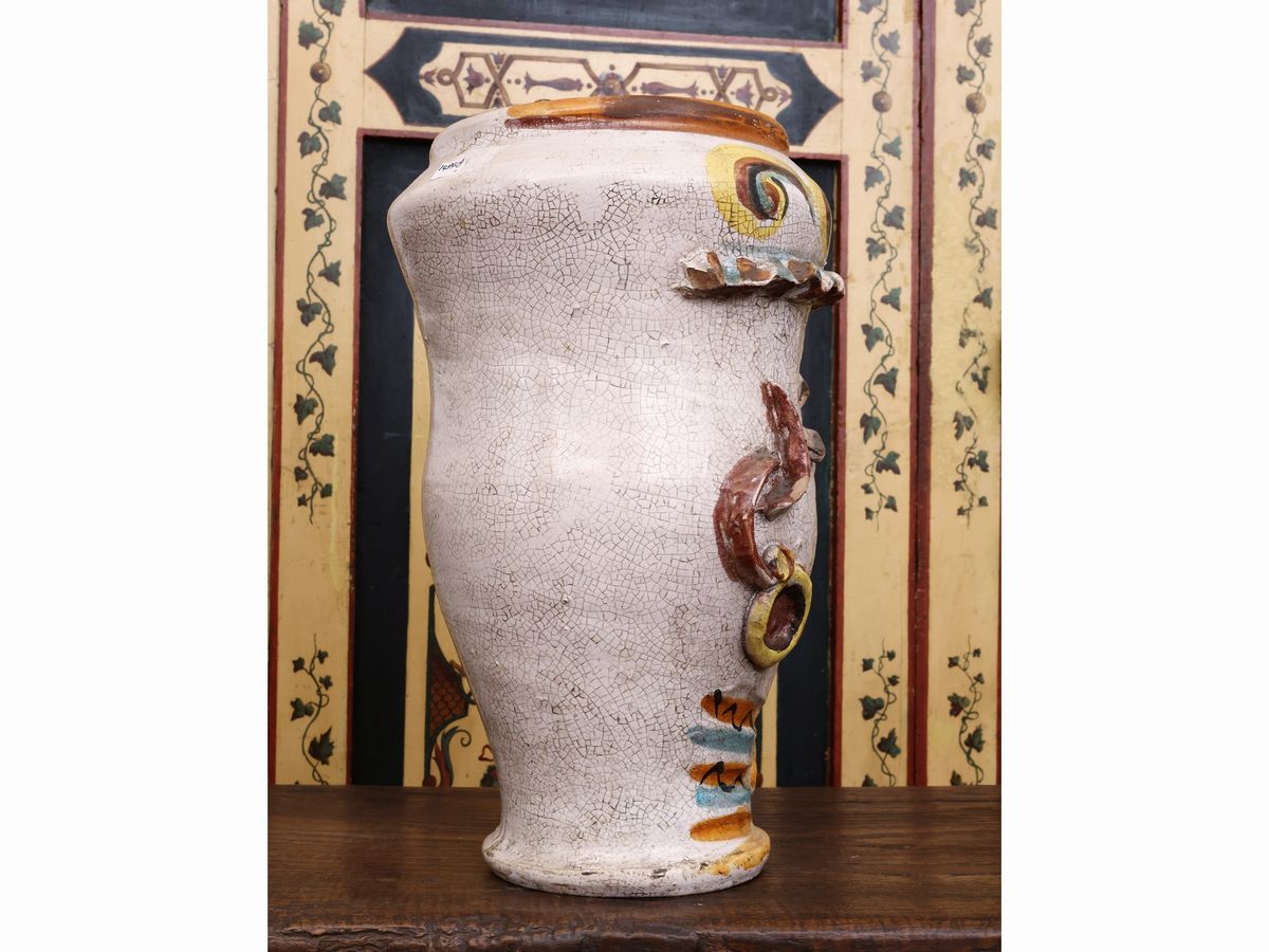 Grande Vaso Antropomorfo in Terracotta Invetriata