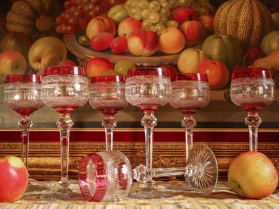 Serie di Dodici Calici in Cristallo