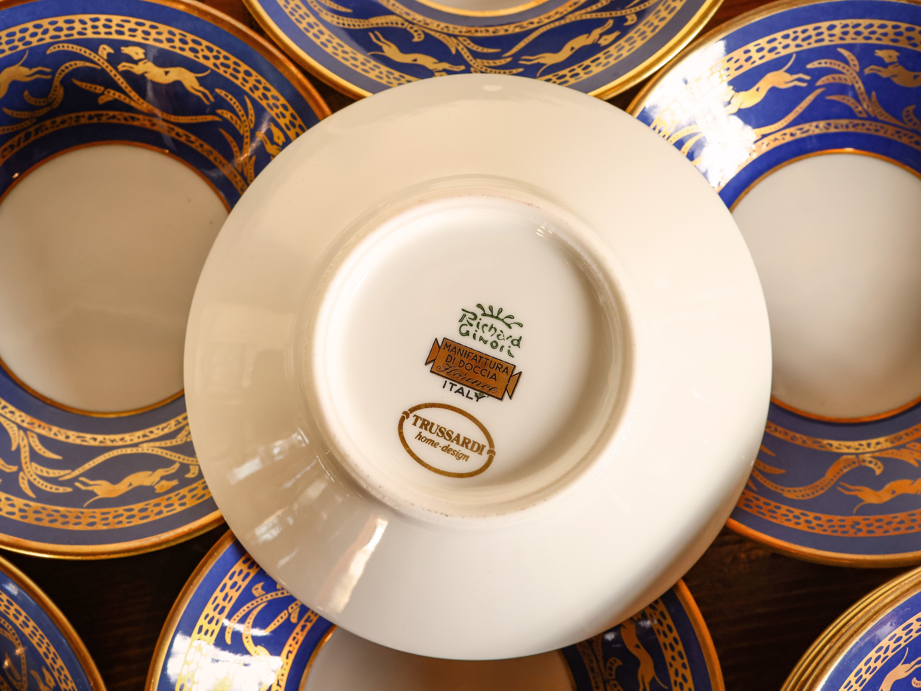 Serie di Dodici Tazzine da Caffè Iin Porcellana, Richard Ginori per Trussardi Home