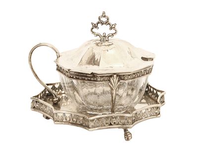 Formaggiera in Argento e Cristallo