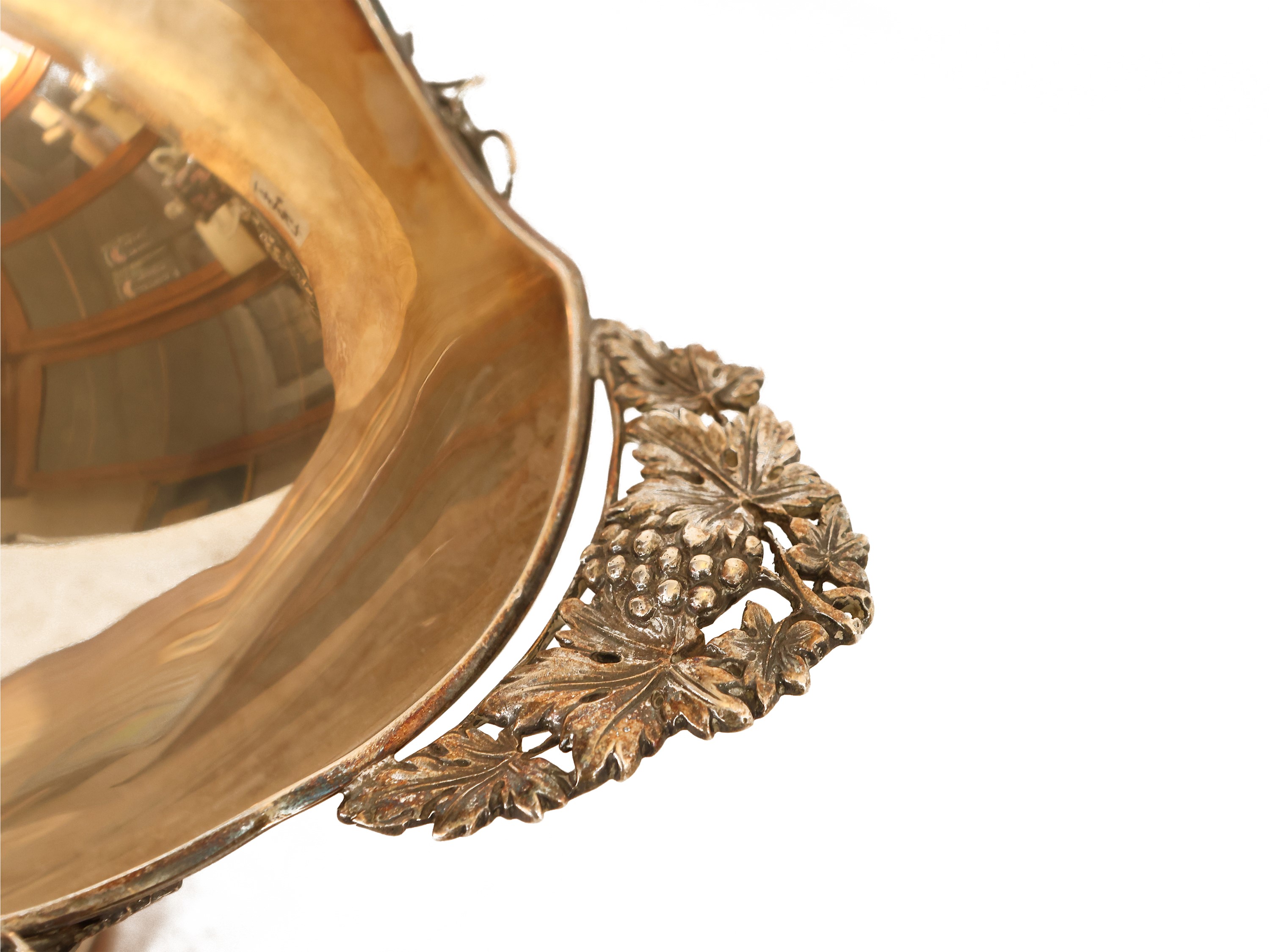 Centrotavola a navicella in argento