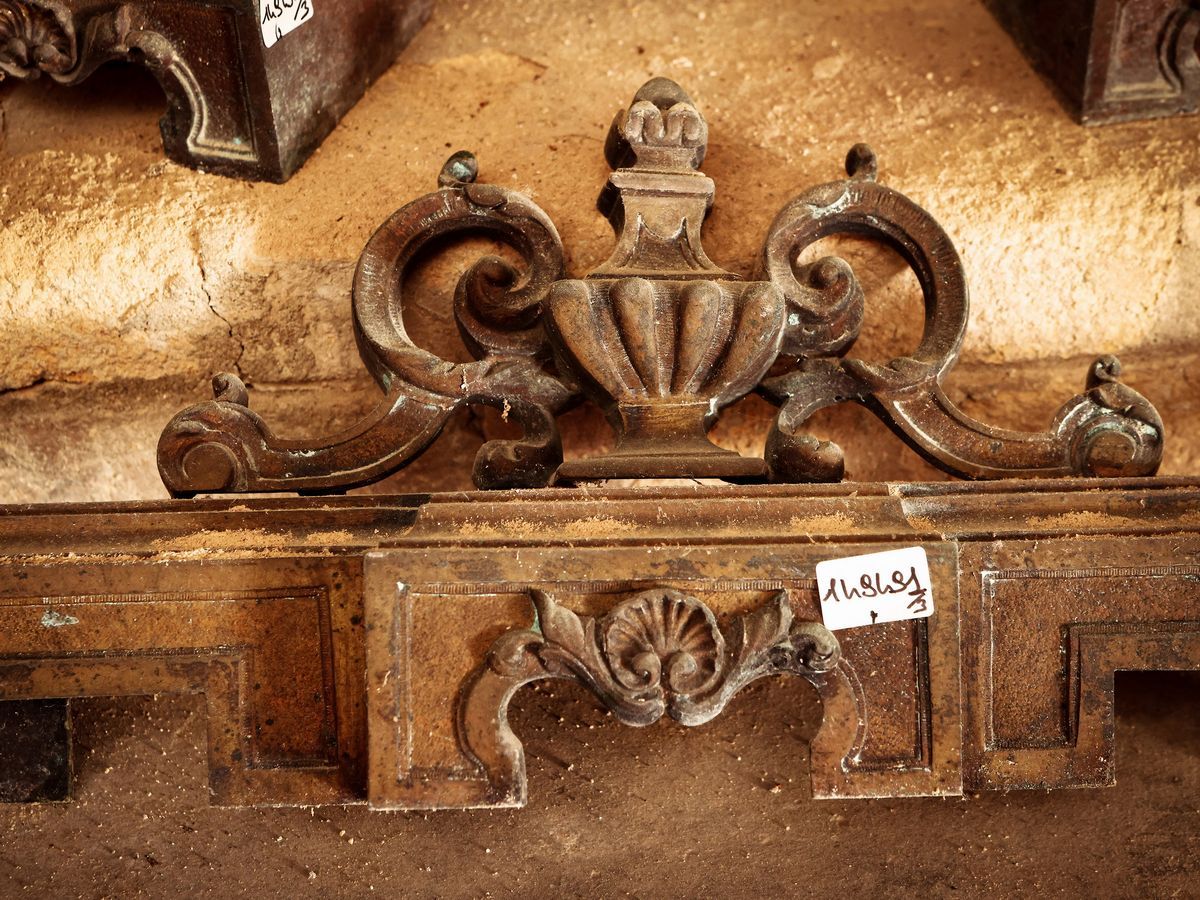 Lotto di Accessori da Camino in Bronzo