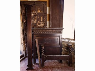 Letto Singolo in Legno Tenero Ebanizzato