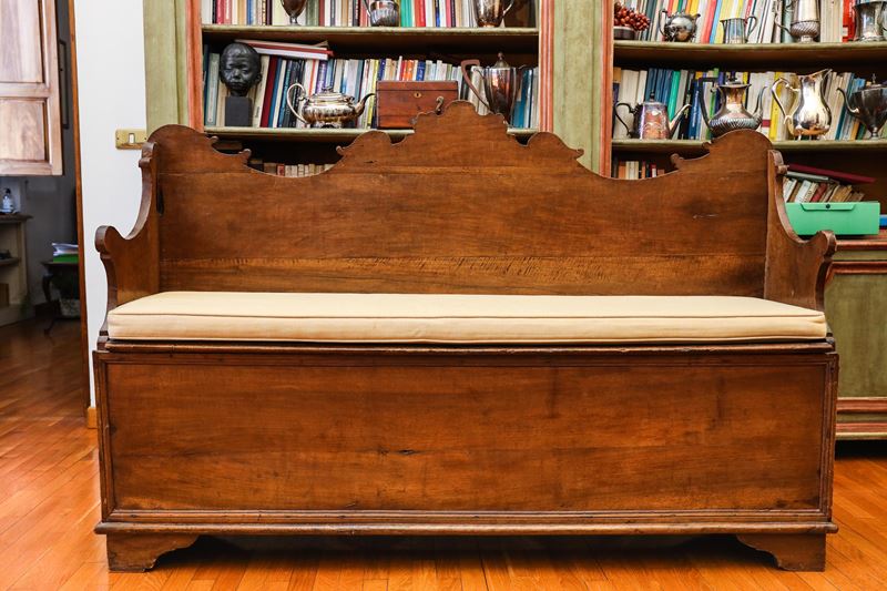 Panca rustica da ingresso in legno tenero