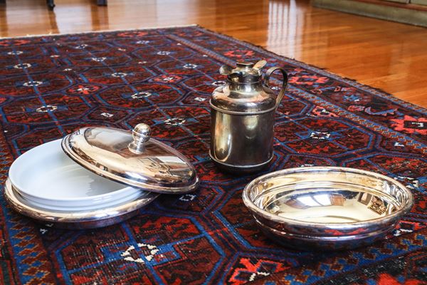 Table accessories in silver metal
