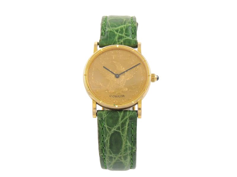 Orologio da Polso per Donna Corum Coin in Oro Giallo