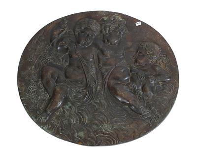 Placca Decorativa in Bronzo