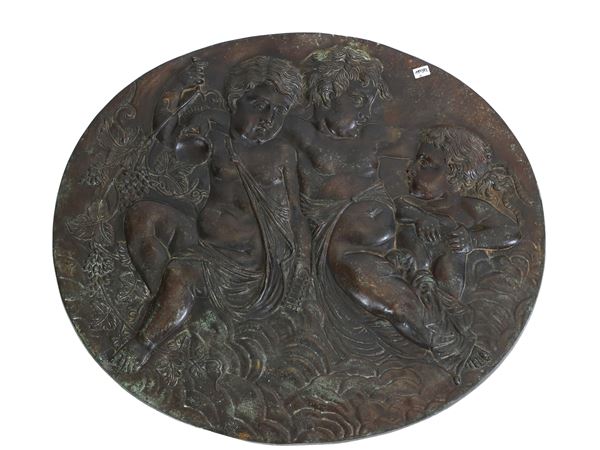 Placca decorativa in bronzo