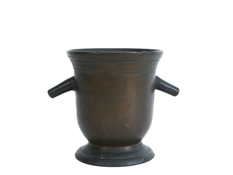 Grande Mortaio in Bronzo Patinato