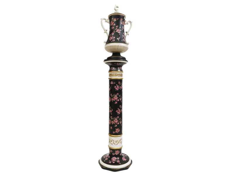 Colonna e Vaso a Potiche in Ceramica