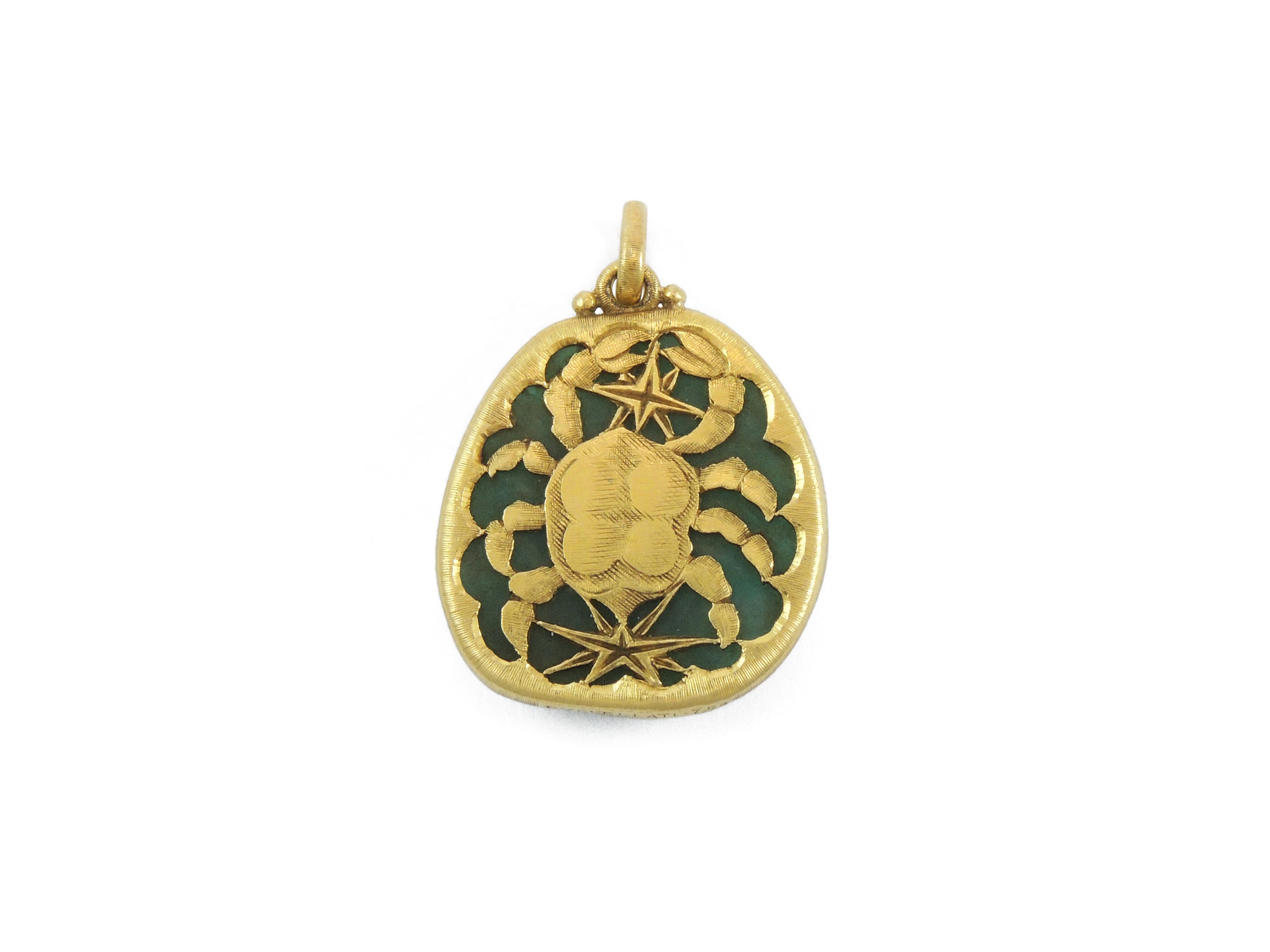 Pendente Buccellati in Oro Giallo e Amazzonite