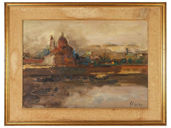 Emanuele Cappello : View of The Cestello Church in Florence  - Auction The art of furnishing - Maison Bibelot - Casa d'Aste Firenze - Milano