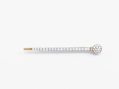 Spilla in Oro Bianco e Rosa con Diamanti