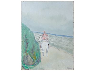 Paesaggio Marino con Fantino a Cavallo