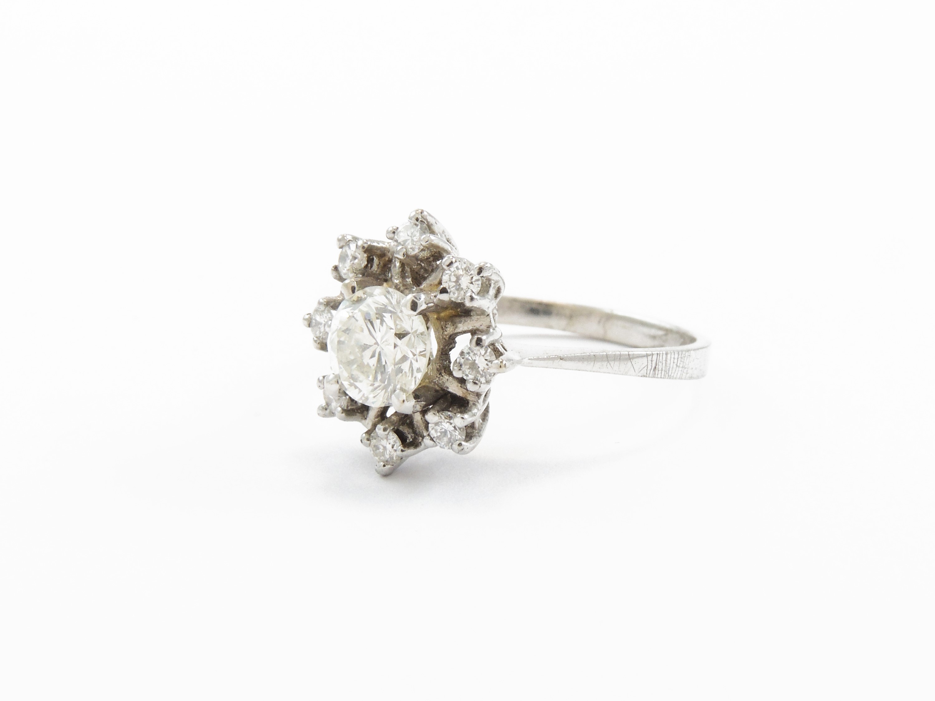 Anello in Oro Bianco 585/1000 con Diamanti