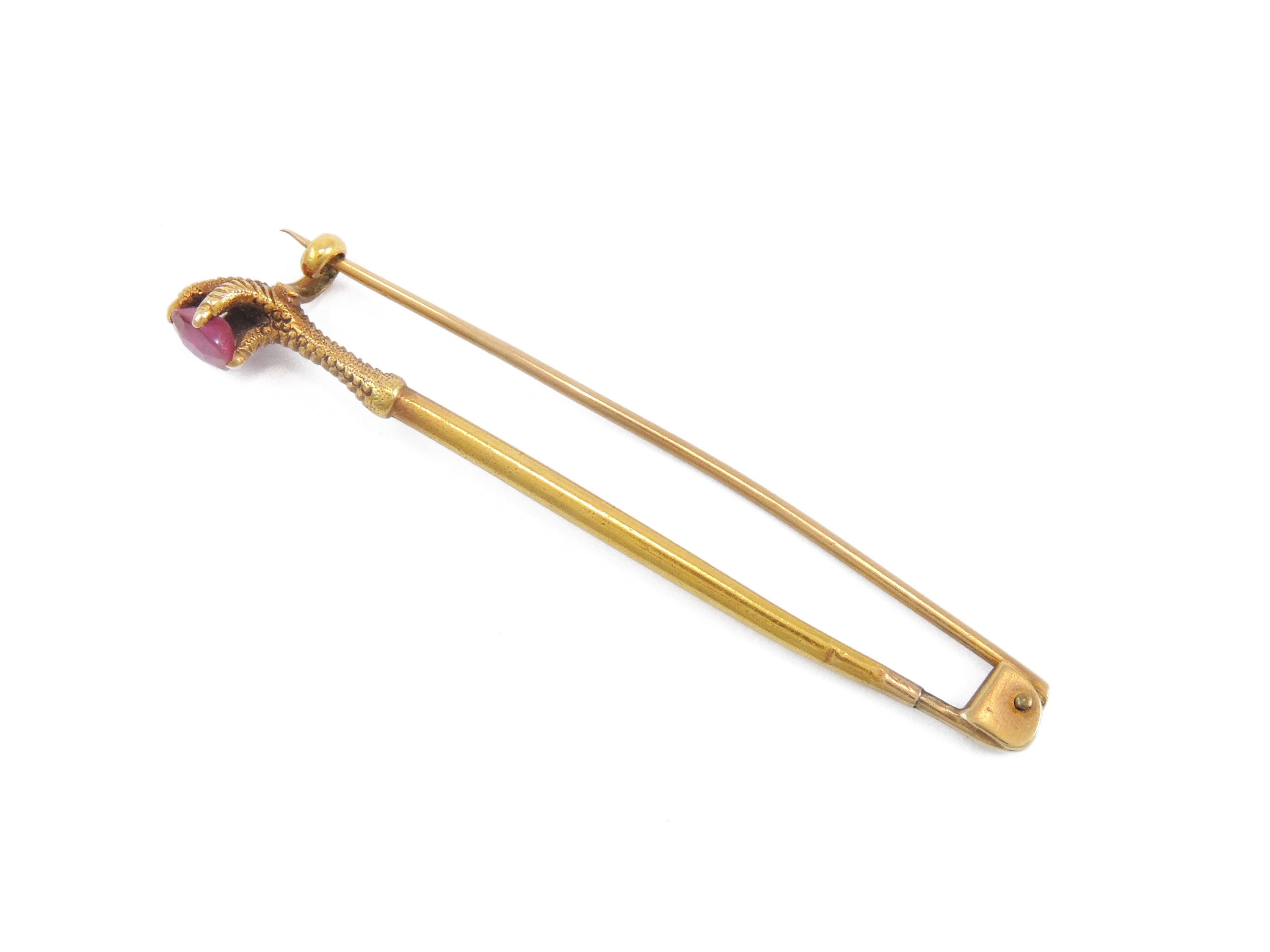 Spilla in Oro Rosso con Rubino