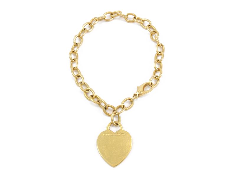 Bracciale in Oro Giallo con Pendente Tiffany & Co in Oro Giallo