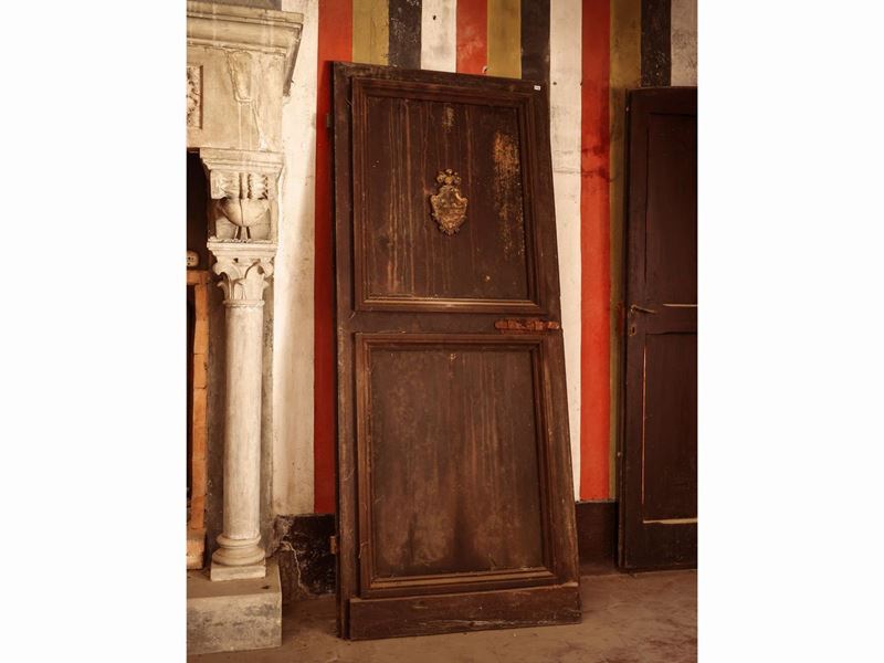 Porta in Legno Tenero Ebanizzato