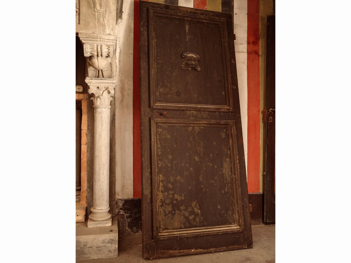 Porta in Legno Tenero Ebanizzato