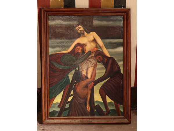 Crucifixion  - Auction Overlooking the sea. Furnishing and Paintings of Jana Castle in Quercianella - Maison Bibelot - Casa d'Aste Firenze - Milano