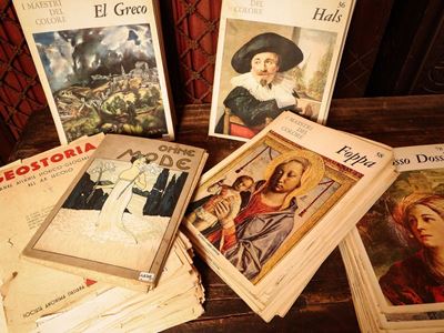 Assortimento di Riviste, Stampe e Cataloghi D'arte D'epoca