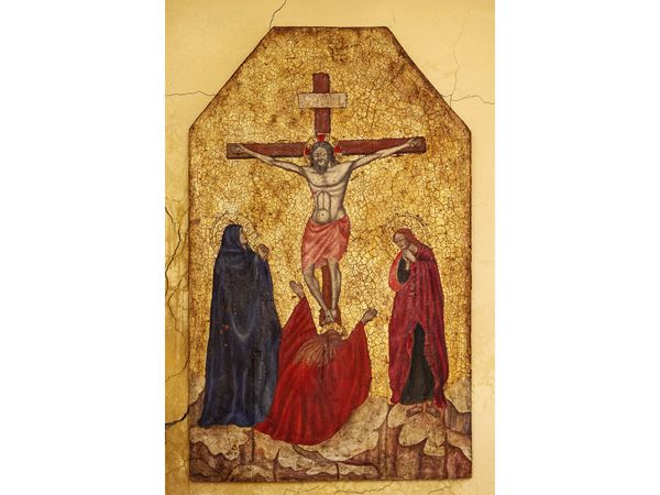Crucifixion, after Masaccio  (20th century)  - Auction Overlooking the sea. Furnishing and Paintings of Jana Castle in Quercianella - Maison Bibelot - Casa d'Aste Firenze - Milano