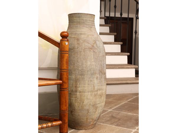 Grande vaso in terracotta patinata
