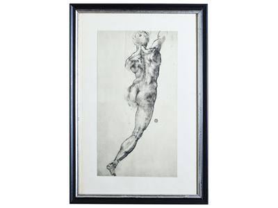Nudo Maschile, da un di Disegno di Michelangelo