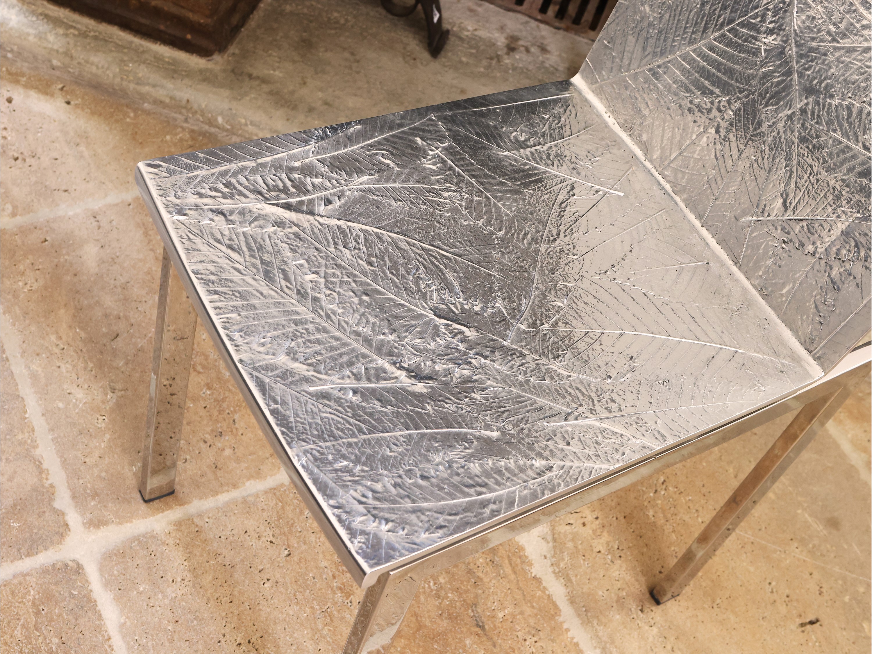 Serie di Otto Sedie Sottobosco in Alluminio, Andrea Salvetti, per Dilmos Milano, 2001-2019