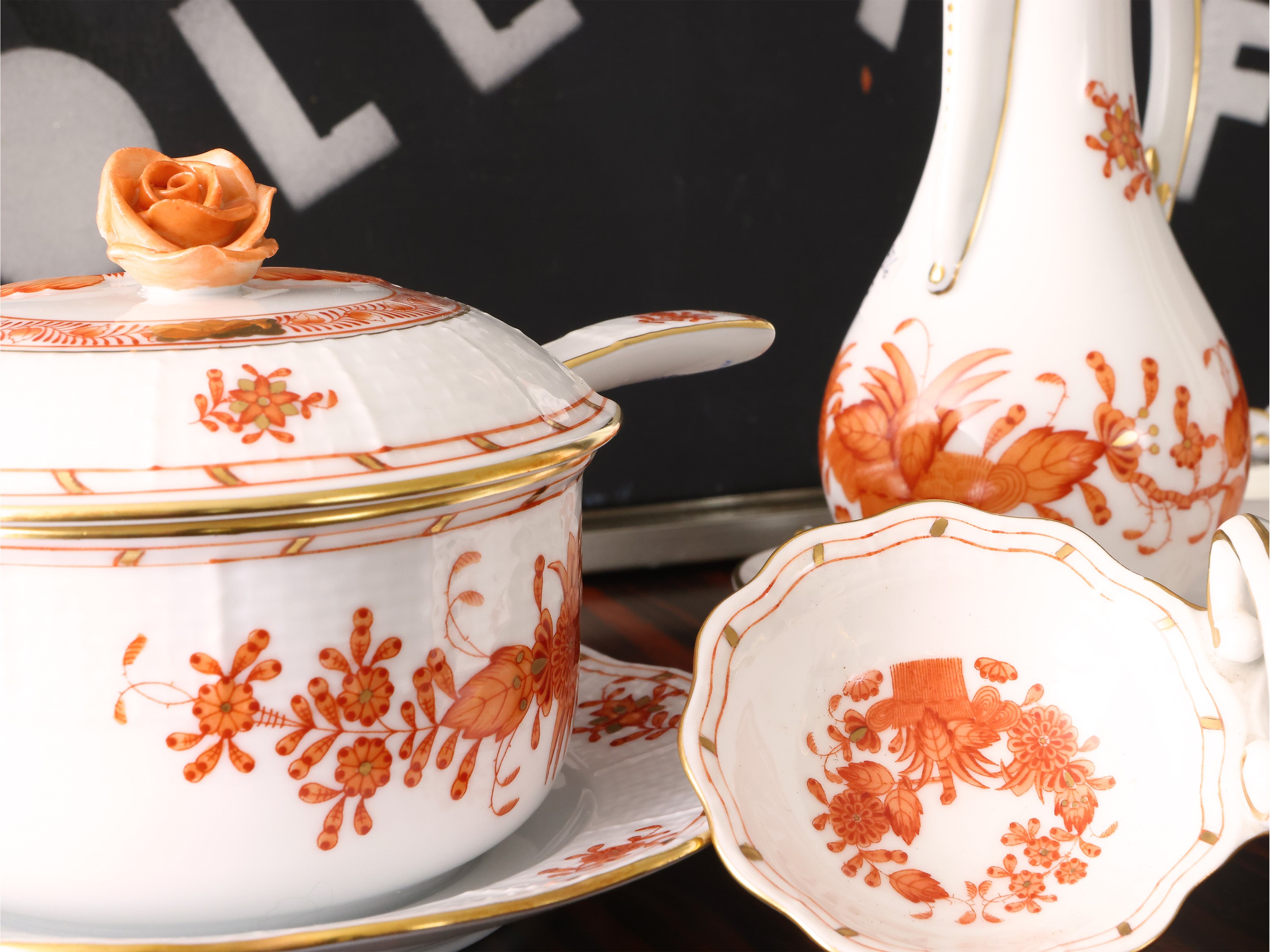 Set da Tavola in Porcellana, Indian Basket, Herend