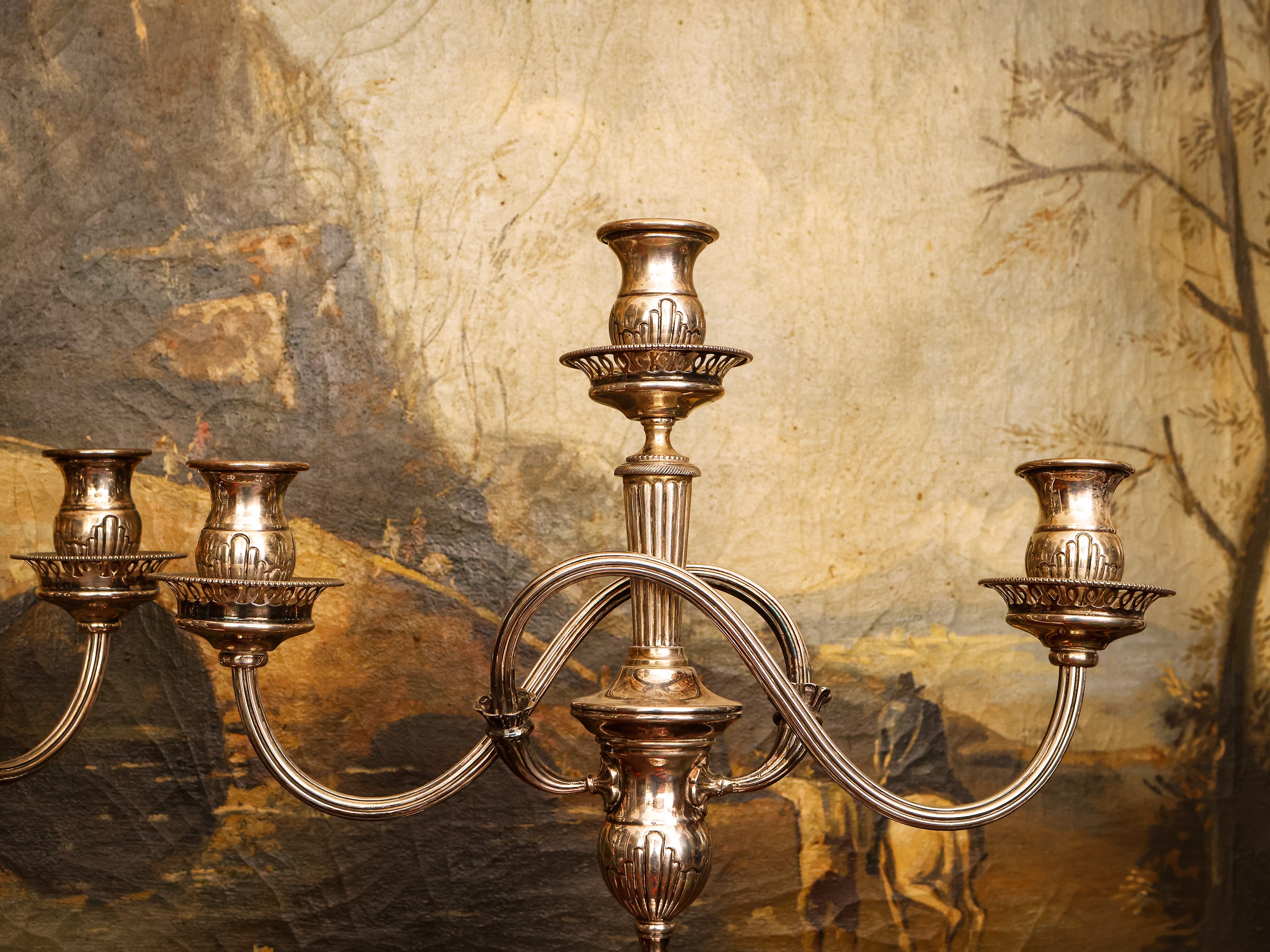 Coppia di Candelabri in Argento, Pampaloni