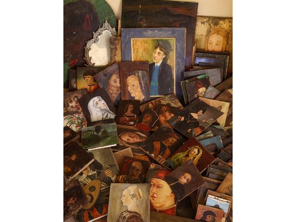 Large lot of paintings and prints  - Auction Overlooking the sea. Furnishing and Paintings of Jana Castle in Quercianella - Maison Bibelot - Casa d'Aste Firenze - Milano