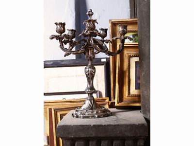 Candelabro in Metallo Argentato, Cristofle