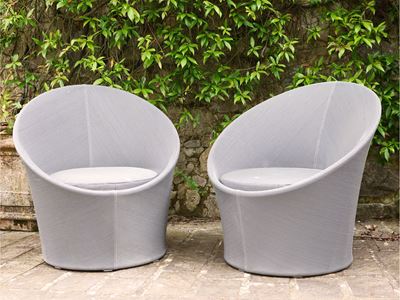 Coppia di Poltroncine a Pozzetto da Giardino