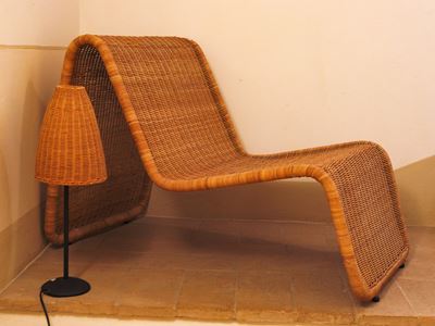 Poltroncina Bassa da Giardino in Midollino