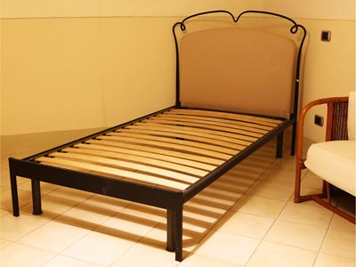 Letto Singolo in Metallo Patinato