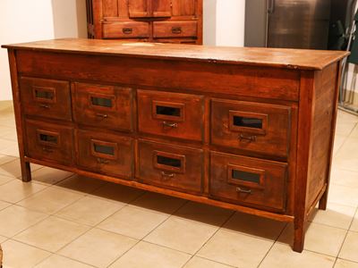 Grande Credenza Rustica da Centro in Legno Tenero