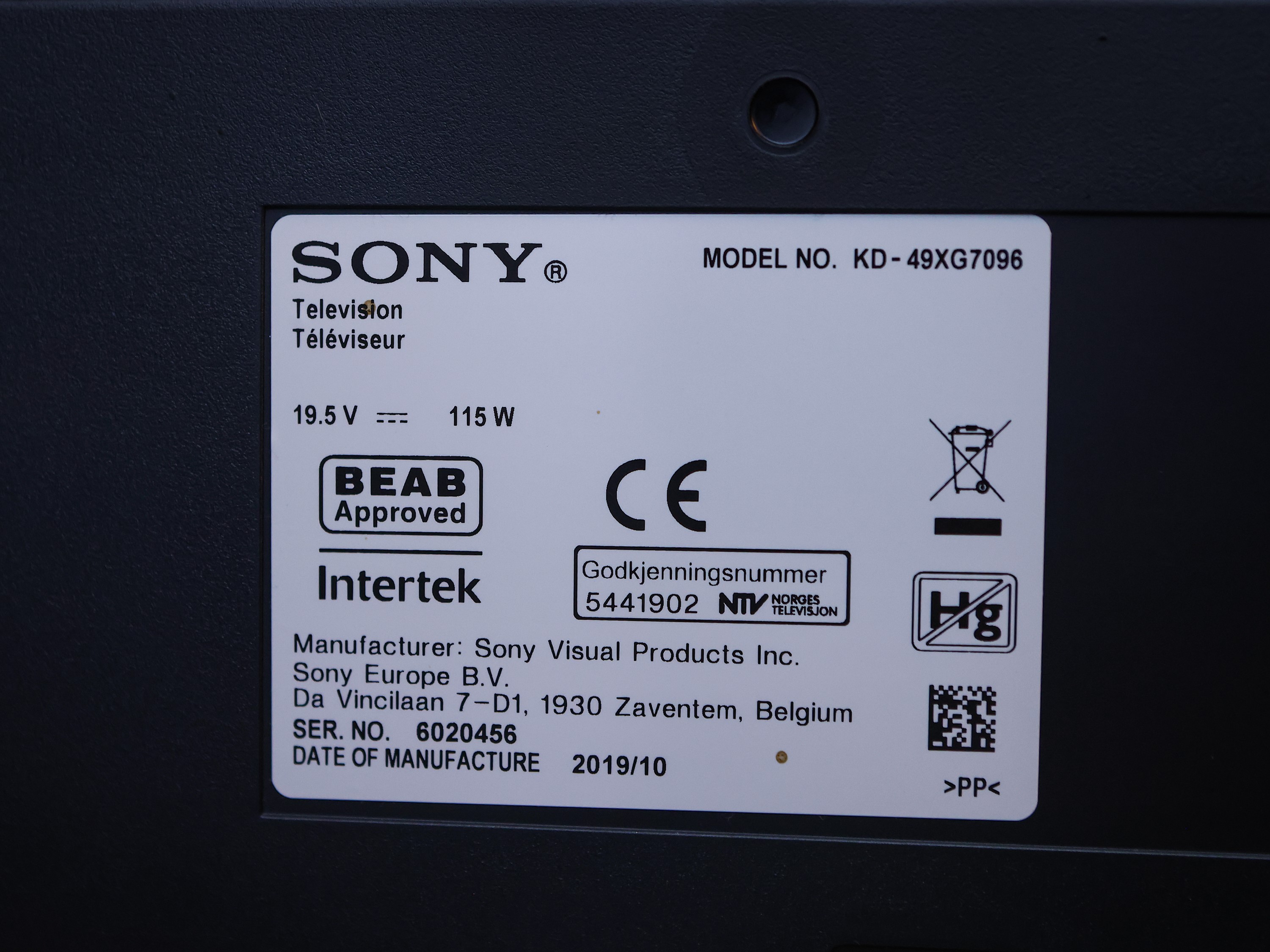 Televisore Sony Kd-49xg7096