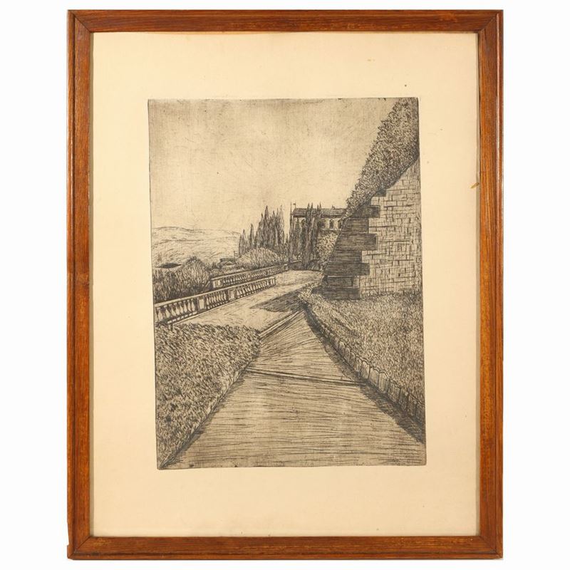 Scuola Toscana del XX Secolo - Scorcio Fiorentino
