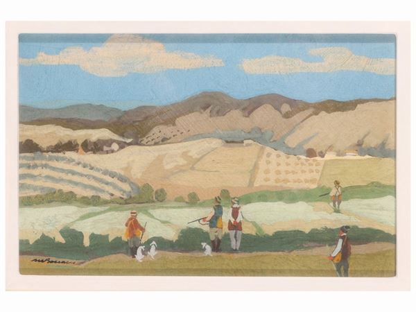 Marcello Boccacci - Landscape with hunters