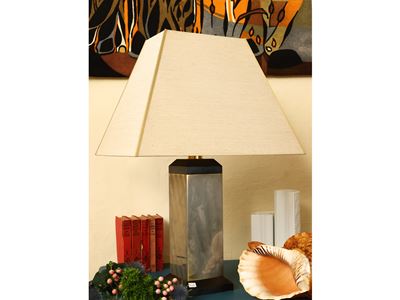 Lampada da Tavolo in Metallo Cromato