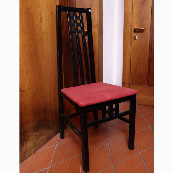 Chair in ebonized wood