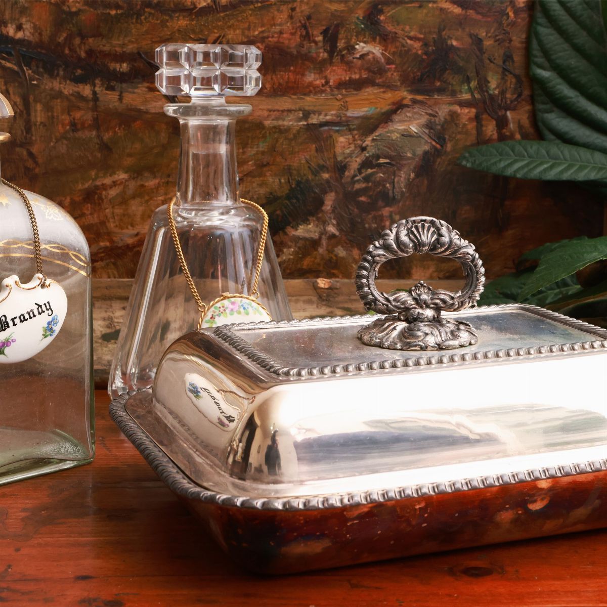 Assortimento di Accessori da Degustazione in Cristallo e Metallo Argentato