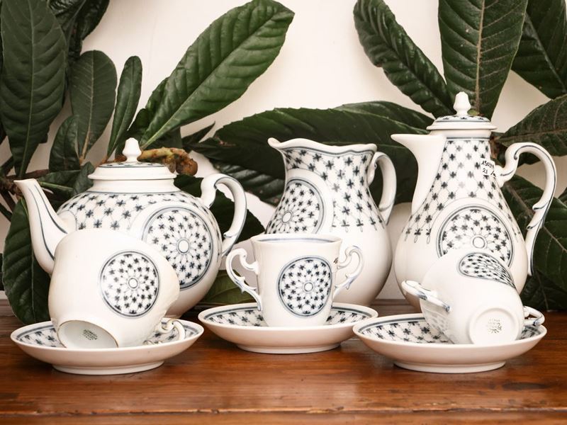 Servizio da Tè e Caffè in Porcellana, Museo Rete Blu, Richard Ginori